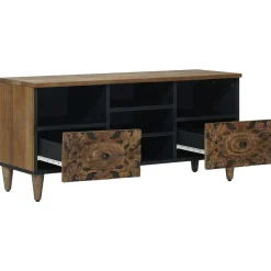 vidaXL TV-kast Bruin 100 x 33 x 46 cm Massief Mango Hout