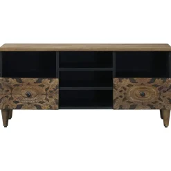 vidaXL TV-kast Bruin 100 x 33 x 46 cm Massief Mango Hout