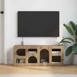 vidaXL TV-kast ELST 100 x 35 x 40 cm Artisan Eiken Bewerkt hout