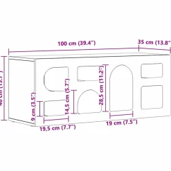 vidaXL TV-kast ELST 100 x 35 x 40 cm Artisan Eiken Bewerkt hout