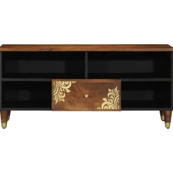 vidaXL TV-kast Honingbruin 100 x 33 x 46 cm Massief Mango Hout