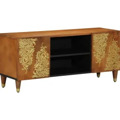 vidaXL TV-kast Honingbruin 105 x 33 x 46 cm Massief Mango Hout