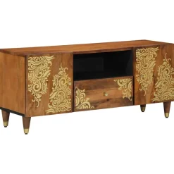 vidaXL TV-kast Honingbruin 105 x 33 x 46 cm Massief Mango Hout