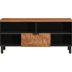 vidaXL TV-kast met lade Acacia Bruine Afwerking 100 x 33 x 46 cm