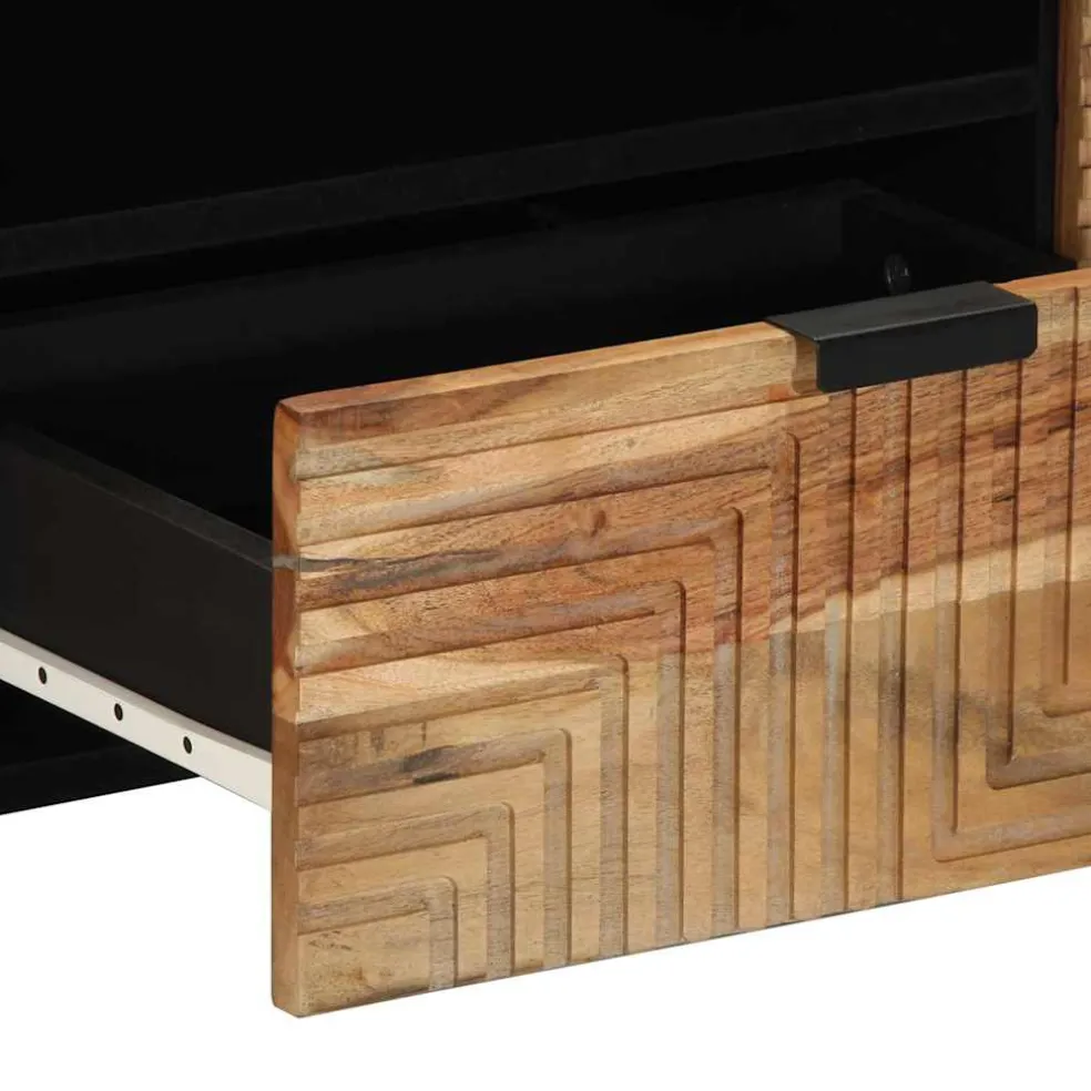 vidaXL TV-kast met lade Bruin 105 x 33 x 46 cm Massief Mango Hout
