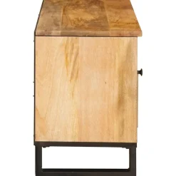 vidaXL TV-kast met lade Bruin 100 x 33 x 46 cm Massief Mango Hout