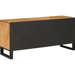 vidaXL TV-kast met lade Bruin 100 x 33 x 46 cm Massief Mango Hout