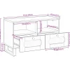 vidaXL TV-kast met lade Bruin 70 x 33 x 46 cm Massief Mango Hout
