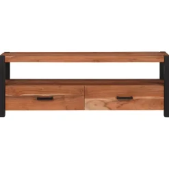 vidaXL TV-kast met lade Bruin 110 x 30 x 40 cm Massief acaciahout