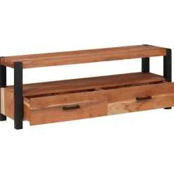 vidaXL TV-kast met lade Bruin 110 x 30 x 40 cm Massief acaciahout