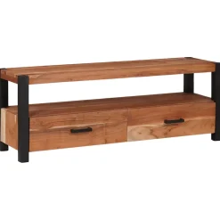 vidaXL TV-kast met lade Bruin 110 x 30 x 40 cm Massief acaciahout