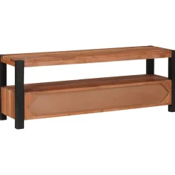 vidaXL TV-kast met lade Bruin 110 x 30 x 40 cm Massief acaciahout