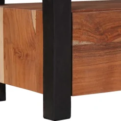 vidaXL TV-kast met lade Bruin 110 x 30 x 40 cm Massief acaciahout