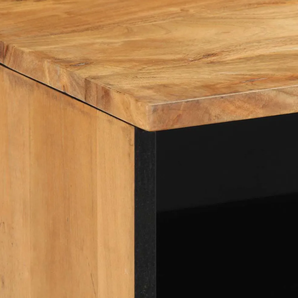 vidaXL TV-kast met lade Bruin 100 x 33,5 x 46 cm Massief Mango Hout