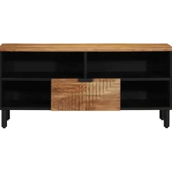 vidaXL TV-kast met lade Bruin 100 x 33,5 x 46 cm Massief Mango Hout