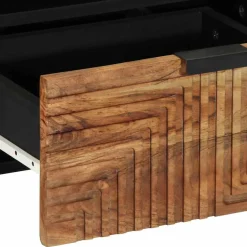 vidaXL TV-kast met lade Bruin 100 x 33,5 x 46 cm Massief Mango Hout