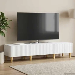 vidaXL TV-kast met lade Wit 147 x 34,5 x 30 cm Bewerkt hout