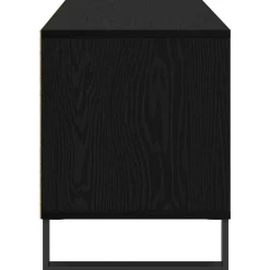 vidaXL TV-kast met lade Zwart Eiken 100 x 34,5 x 44,5 cm