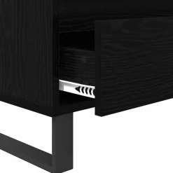 vidaXL TV-kast met lade Zwart Eiken 100 x 34,5 x 44,5 cm