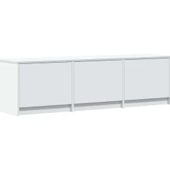 vidaXL TV-kast met LED 140 x 34 x 40 cm Wit Geconstrueerd hout