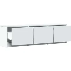 vidaXL TV-kast met LED 140 x 34 x 40 cm Wit Geconstrueerd hout