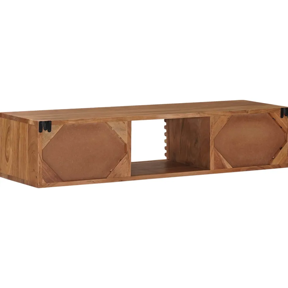 vidaXL TV-kast met opslag met de deur Naturel 105 x 30 x 22,5 cm