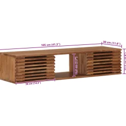 vidaXL TV-kast met opslag met de deur Naturel 105 x 30 x 22,5 cm
