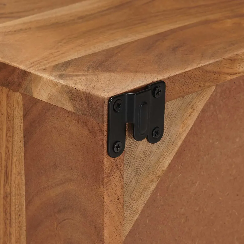 vidaXL TV-kast met opslag met de deur Naturel 105 x 30 x 22,5 cm
