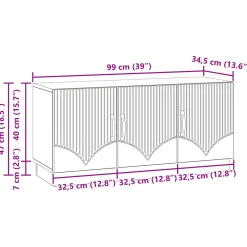 vidaXL TV-kast Sonoma Eiken 99 x 34,5 x 47 cm Bewerkt hout