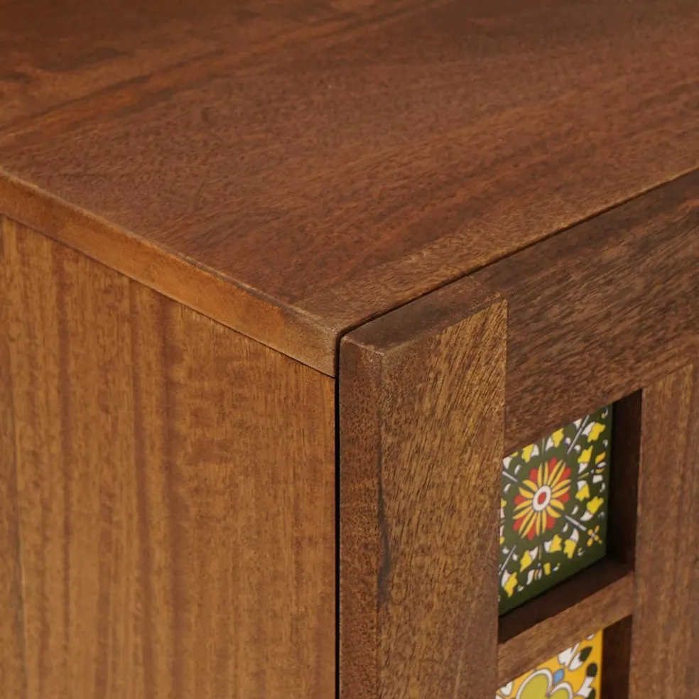 vidaXL TV-kast Walnotenhout 105 x 33 x 46 cm Massief Mango Hout