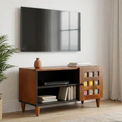 vidaXL TV-kast Walnotenhout 80 x 33 x 46 cm Massief Mango Hout