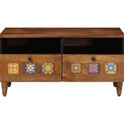 vidaXL TV-kast Walnotenhout 70 x 33 x 46 cm Massief Mango Hout