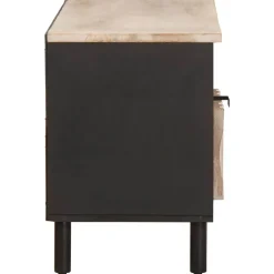 vidaXL TV-kast Witte Was Afwerking 100 x 33 x 46 cm Massief Mango Hout