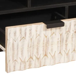 vidaXL TV-kast Witte Was Afwerking 100 x 33 x 46 cm Massief Mango Hout