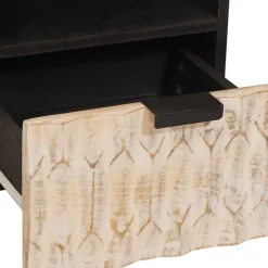 vidaXL TV-kast Witte Was Afwerking 70 x 33 x 46 cm Massief Mango Hout