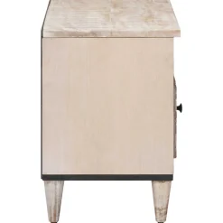 vidaXL TV-kast Wit 80 x 33,5 x 46 cm Massief Mango Hout