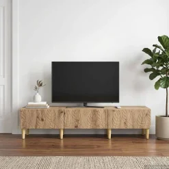 vidaXL TV-kast 147 x 34,5 x 30 cm Artisanaal eiken Bewerkt hout