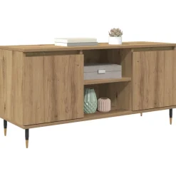 vidaXL TV-kast 104 x 35 x 50 cm Artisan Eiken Bewerkt hout