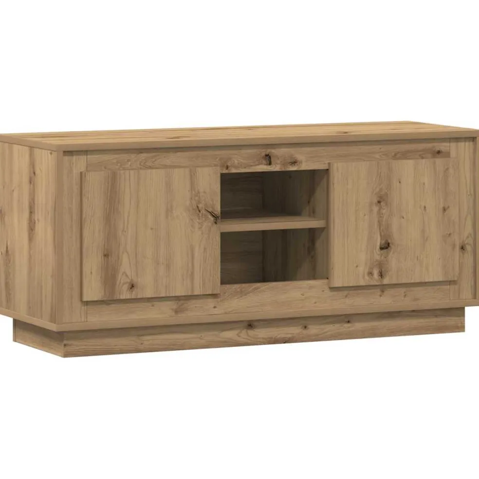 vidaXL TV-kast 102 x 35 x 45 cm Artisan Eiken Bewerkt hout