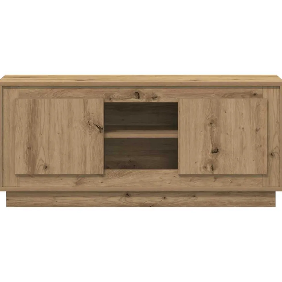 vidaXL TV-kast 102 x 35 x 45 cm Artisan Eiken Bewerkt hout