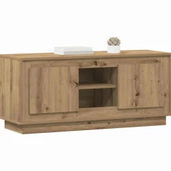 vidaXL TV-kast 102 x 35 x 45 cm Artisan Eiken Bewerkt hout