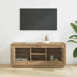 vidaXL TV-kast 102 x 35 x 45 cm Artisan Eiken Bewerkt hout