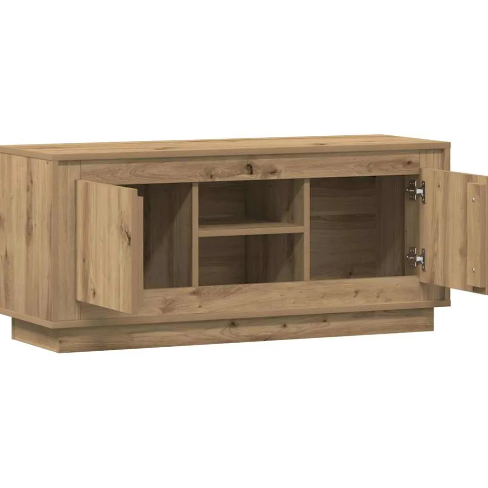vidaXL TV-kast 102 x 35 x 45 cm Artisan Eiken Bewerkt hout