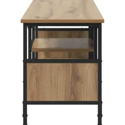 vidaXL TV-kast 100 x 35 x 45 cm Artisan Eiken Gemonteerd hout en ijzer