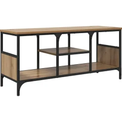 vidaXL TV-kast 100 x 35 x 45 cm Artisan Eiken Gemonteerd hout en ijzer