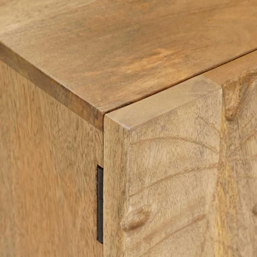 vidaXL TV-kast 110 x 30 x 40 cm Massief Mango Hout en Geengineerd Hout