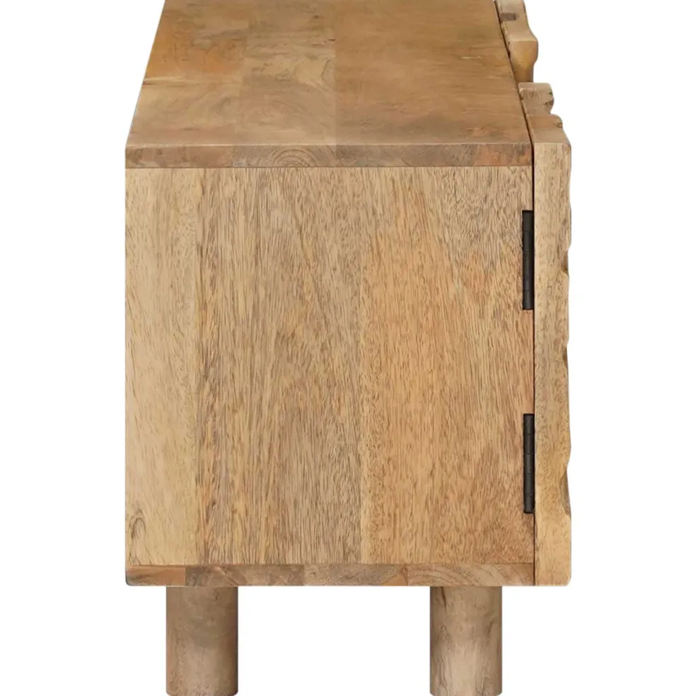 vidaXL TV-kast 110 x 30 x 40 cm Massief Mango Hout en Geengineerd Hout