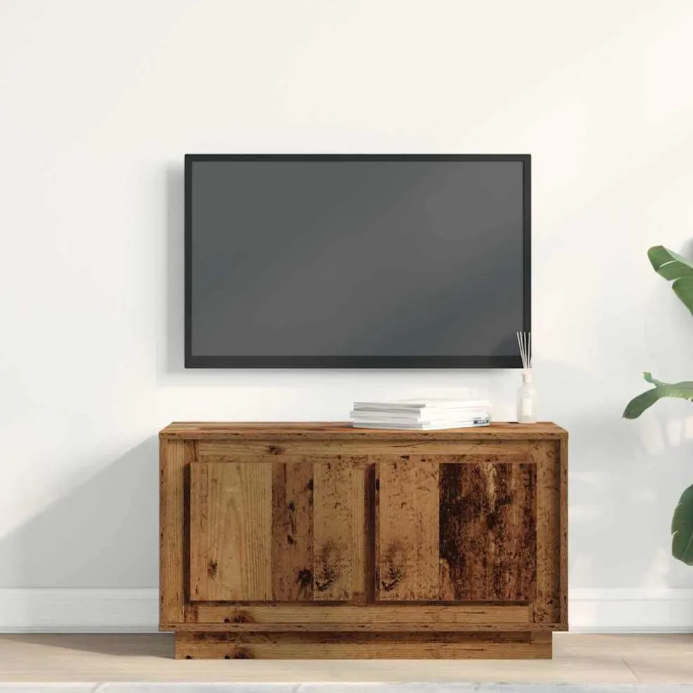 vidaXL TV-kast 80 x 35 x 45 cm Oud hout Bewerkt hout