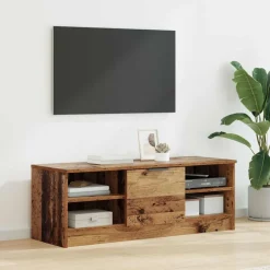 vidaXL TV-kast 102 x 35 x 36,5 cm Oud Hout Bewerkt hout