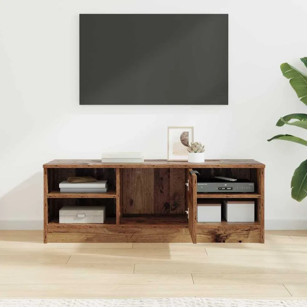 vidaXL TV-kast 102 x 35 x 36,5 cm Oud Hout Bewerkt hout